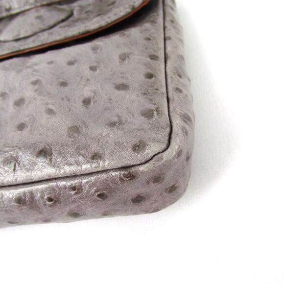 Hobo International Ostrich Grey Crossbody Mini Bag - Picture 7 of 9
